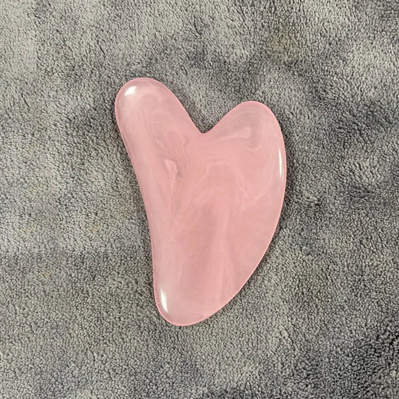 Natural Stone Jade Gouache Scraper Rose Quartz Facial Gua Sha Tools Face Lifting Massager Firm Skin Care Guasha Board Massager